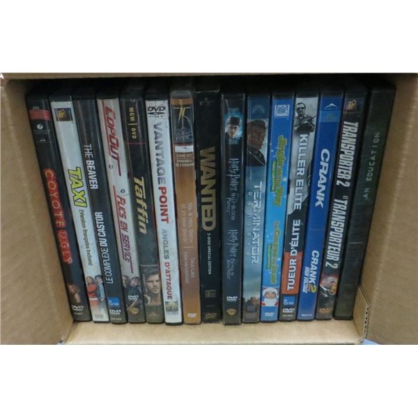 Lot of 15 DVD Movies Coyote Ugly, Taxi, Vantage Point, Wanted, Terminator, Killer Elite & More