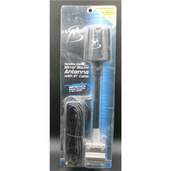 New Universal Satellite Radio Antenna with 21' Cable and Mirror Mount