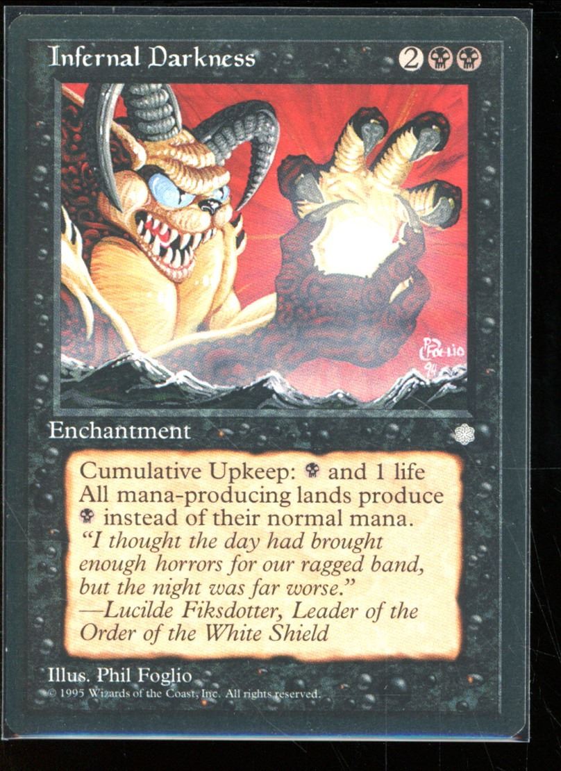 Magic: The Gathering - Infernal Darkness (Oscurità Infernale) - Edizione Ice Age - Carta Rara Singola