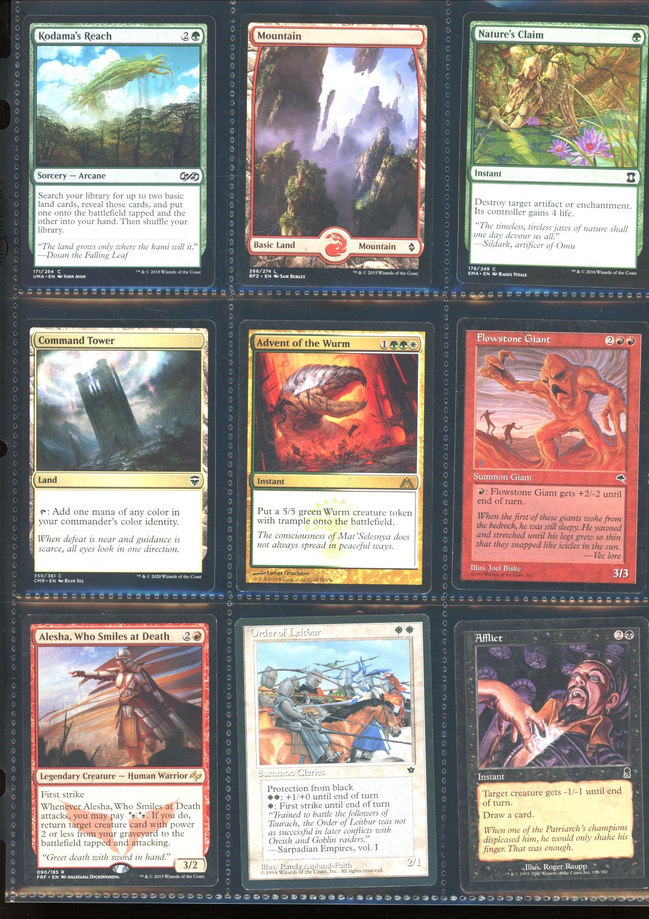 Lot Of 9 Various Magic The Gathering Cards Various Sets & Colors