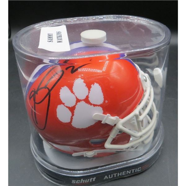 Sammy Watkins Clemson Tigers Autographed Mini Helmet W/Leaf COA