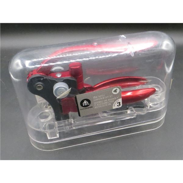 Hometrends 3 Piece Wine Bottle Corkscrew Gift Set