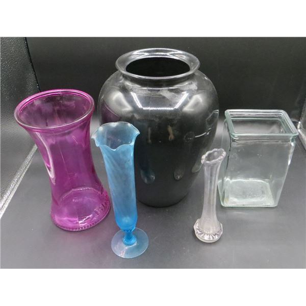 Lot of 5 Various Flower Vases