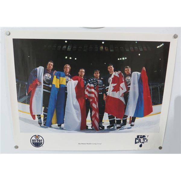 Oilers Lets Go Crazy The Whole Worlds Going Crazy Poster 18" x24"