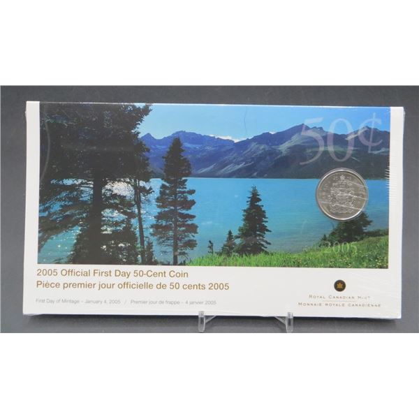 RCM 2005 Official First Day 50 Cent Coin Sealed in Original Package