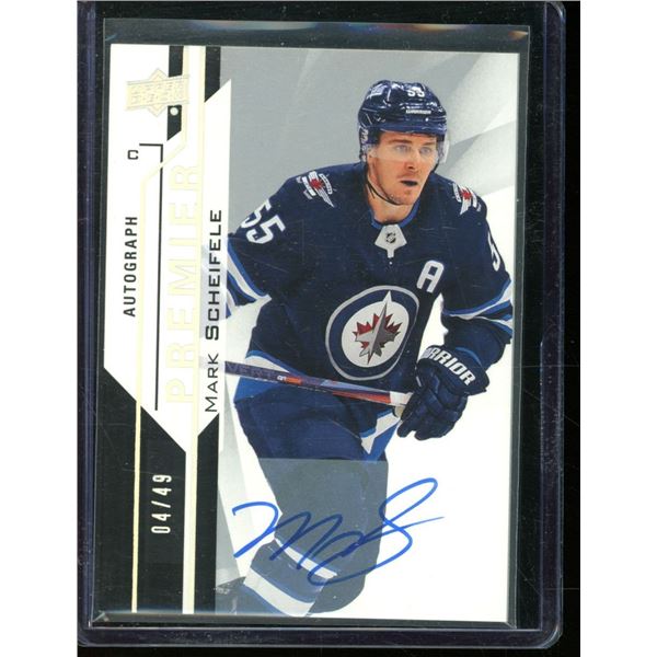 2018-19 Upper Deck Premier Silver Spectrum #19 Mark Scheifele Auto 4/49 BV $50