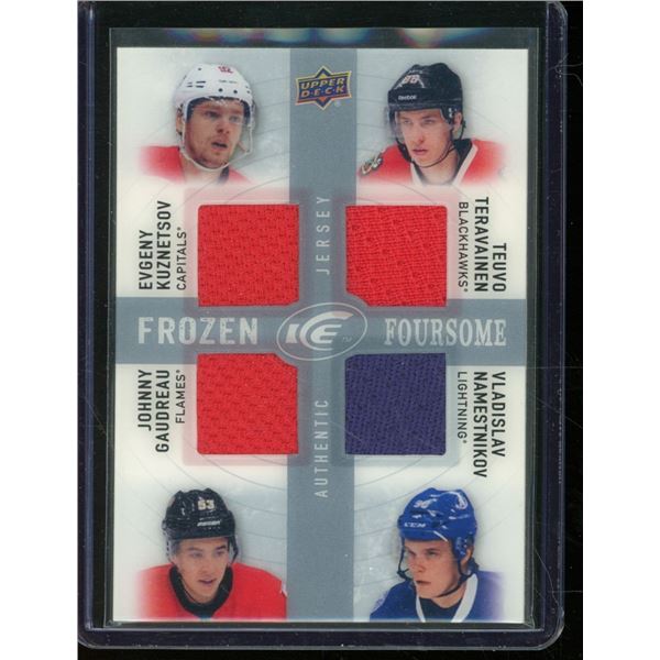 2014-15 Upper Deck Ice Frozen Foursomes Kuznetsov/Teravainen/Gaudreau/Namestnikov BV $30