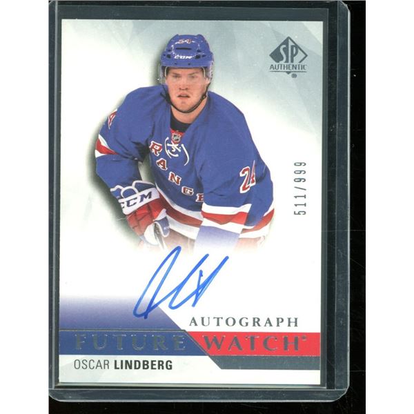 2015-16 SP Authentic #275 Oscar Lindberg Auto RC 511/999 BV $30