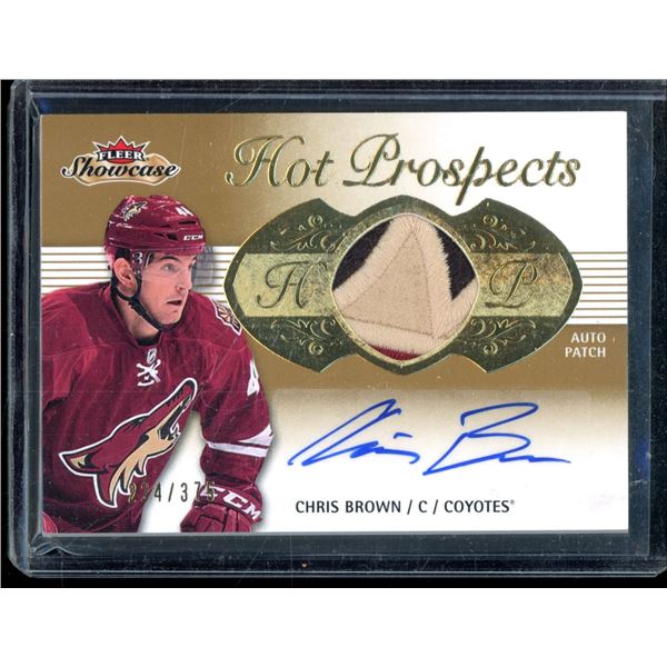 2013-14 Fleer Showcase #164 Chris Brown JSY Auto 224/375 RC