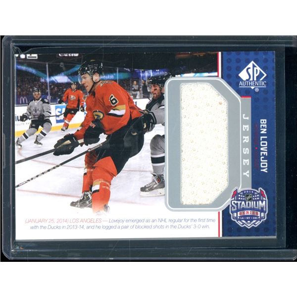 2014-15 SP Game Used Stadium Series Materials Jerseys #SSBL Ben Lovejoy