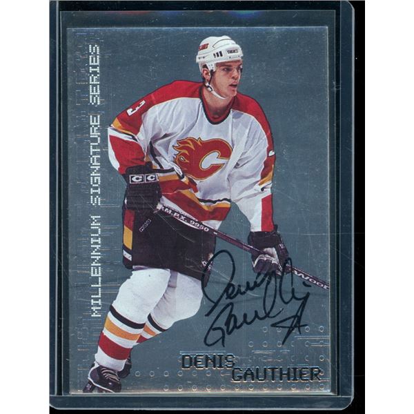 1999-00 BAP Millennium Autographs #44 Denis Gauthier