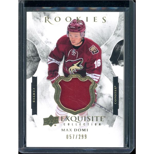 2015-16 Exquisite Collection Rookie Max Domi JSY 57/299 BV $30