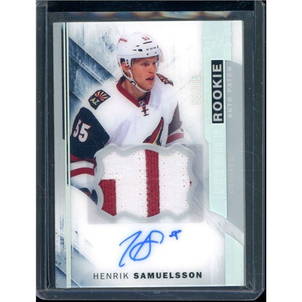 2015-16 Upper Deck Premier Silver Spectrum #95 Henrik Samuelsson JSY Auto 55/65