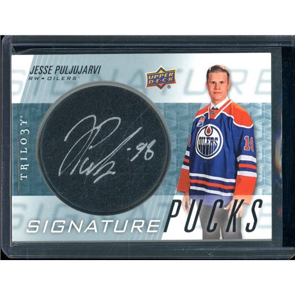 2016-17 Upper Deck Trilogy Signature Pucks #SPJP Jesse Puljujarvi BV $40