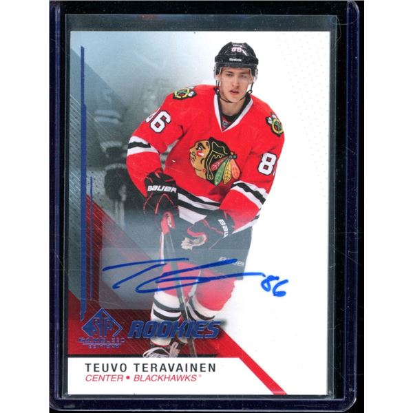 2014-15 SP Game Used Autographs Blue #156 Teuvo Teravainen BV $35