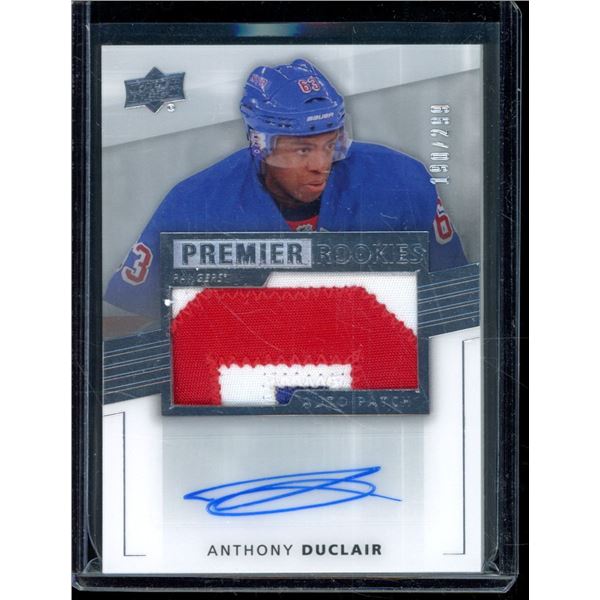 2014-15 Upper Deck Premier #117 Anthony Duclair JSY AU 190/299 RC BV $60