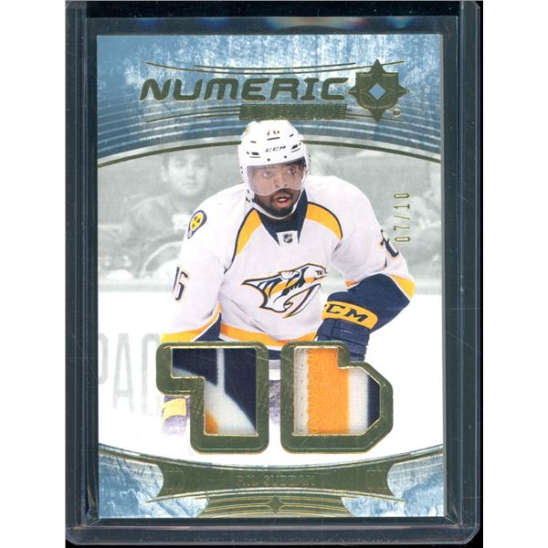 2016-17 Ultimate Collection Numeric Excellence Materials Gold P.K. Subban 7/10 BV $100