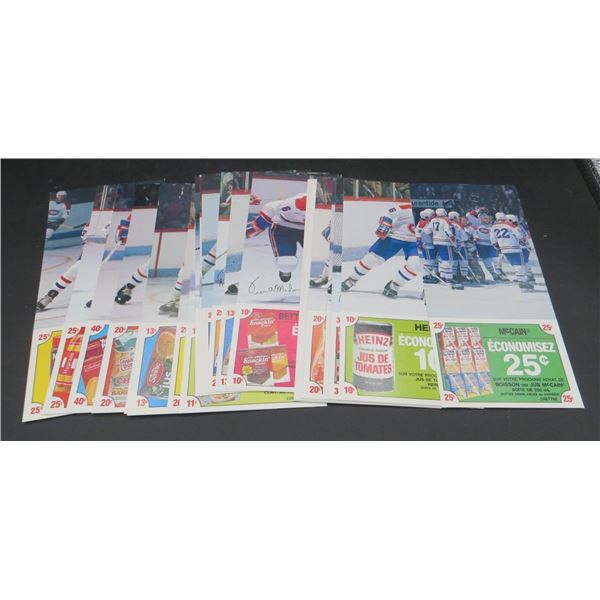 Lot Of 1982-83 Steinberg Montreal Canadiens 3.5 x 7 Collector Cards LaFleur, Shutt, Robinson & More