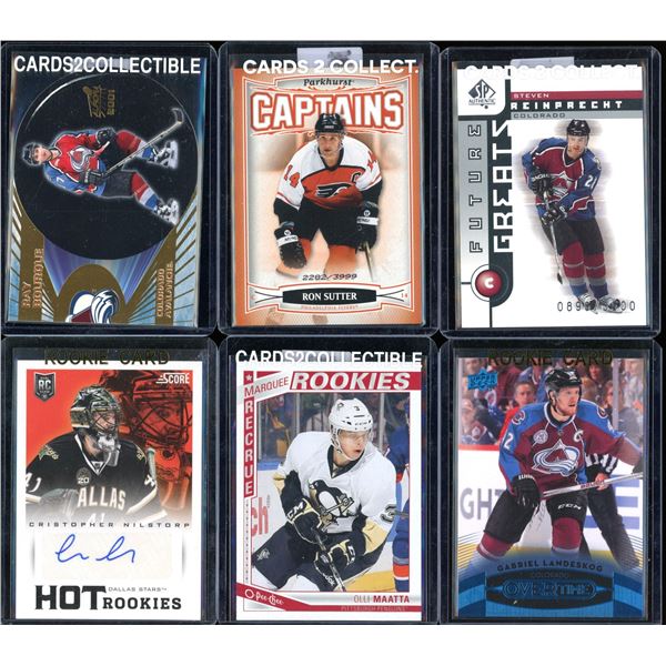 Lot Of 6 Various Hockey Cards Inserts & Rookies