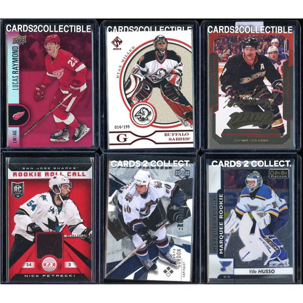 Lot Of 6 Various Hockey Cards Inserts & Rookies