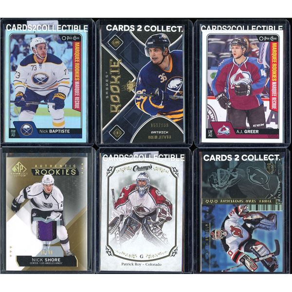 Lot Of 6 Various Hockey Cards Inserts & Rookies