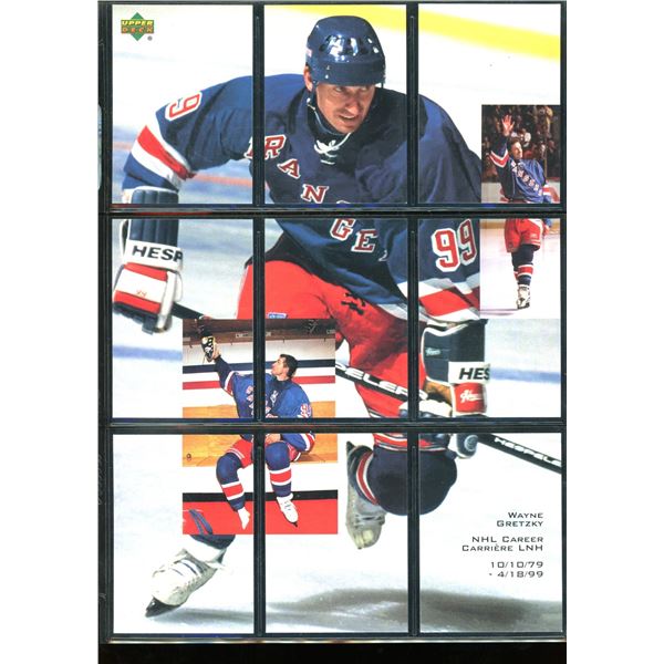 1999-00 Upper Deck McDonald's Wayne Gretzky NHL Career Puzzle 9 Cards