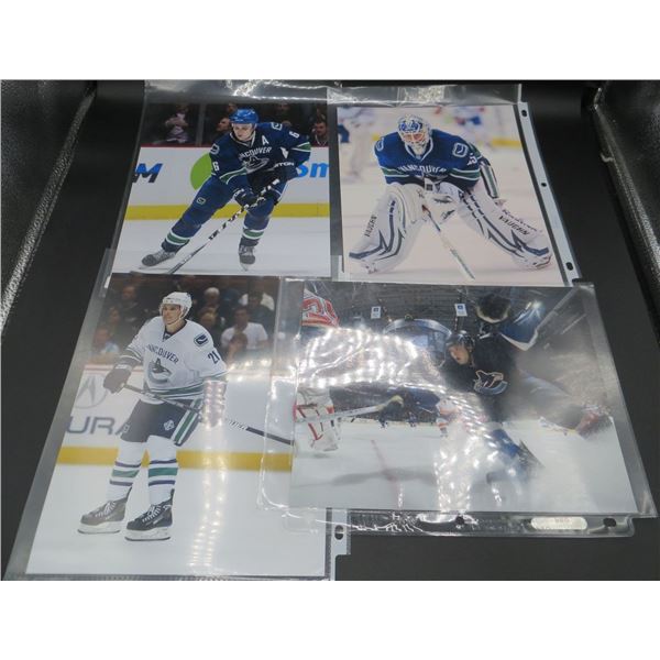 4 Vancouver Canucks 8x10 Photos Sami Salo, Cory Schneider, Mason Raymond & Taylor Pyatt