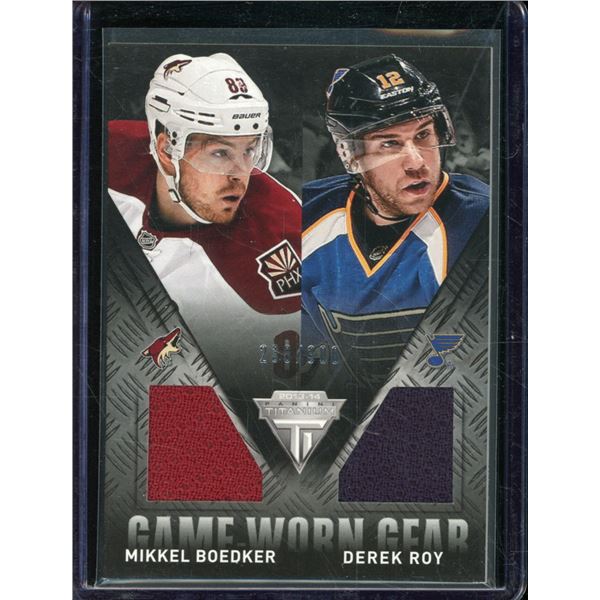 2013-14 Panini Titanium Game Worn Gear Dual Mikkel Boedker/Derek Roy 238/300
