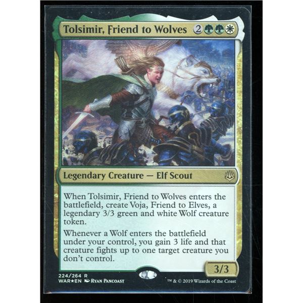 Magic the Gathering Tolsimir, Friend to Wolves FOIL War of the Spark
