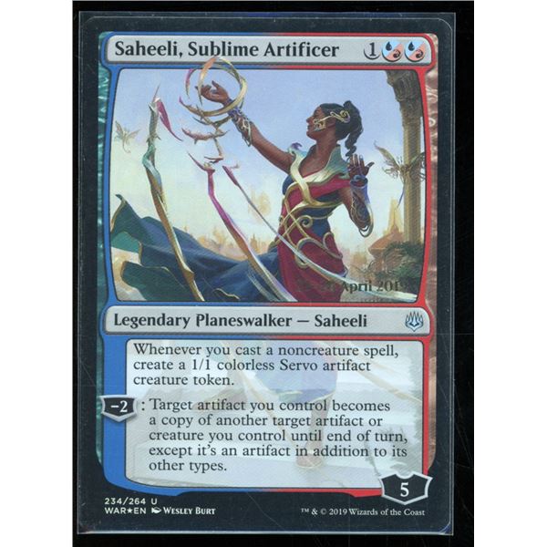 Magic the Gathering Saheeli, Sublime Artificer FOIL Date Stamped Promo War of the Spark