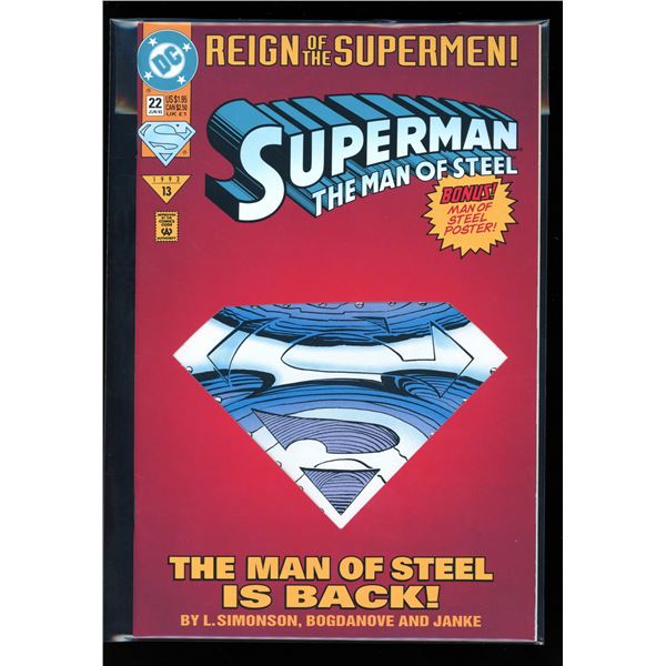 DC Superman The Man Of Steel #22 Die-Cut Cover