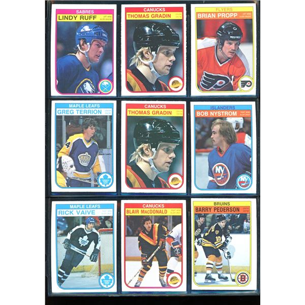 1982-83 OPC O-Pee-Chee Lot Of 9 Vintage Cards Various Teams & Players