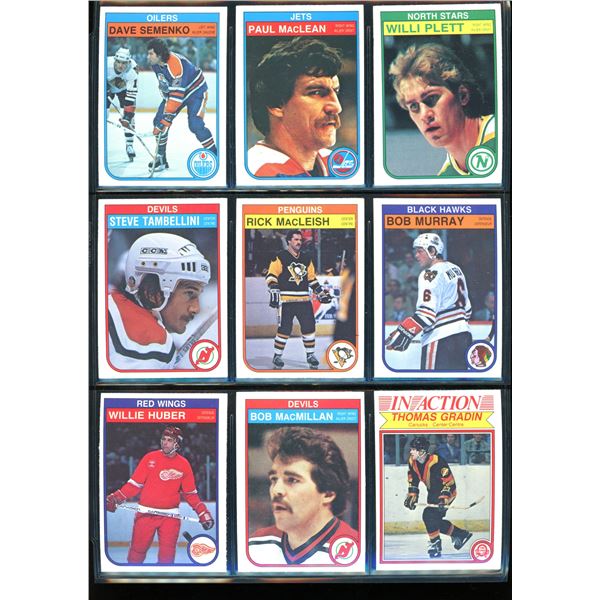 1982-83 OPC O-Pee-Chee Lot Of 9 Vintage Cards Various Teams & Players