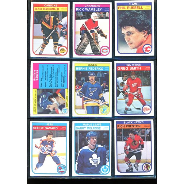 1982-83 OPC O-Pee-Chee Lot Of 9 Vintage Cards Various Teams & Players