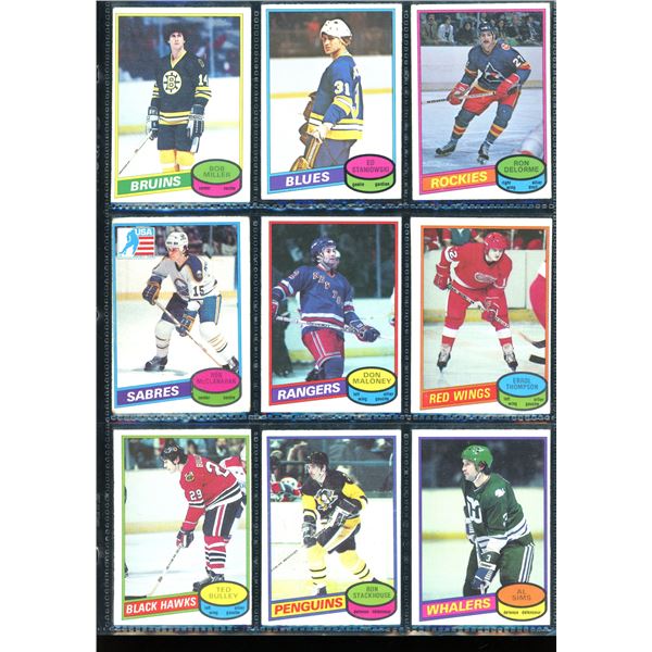 1980-81 OPC O-Pee-Chee Lot Of 9 Vintage Cards Various Teams & Players