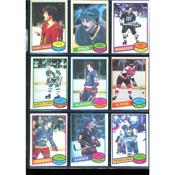 1980-81 OPC O-Pee-Chee Lot Of 9 Vintage Cards Various Teams & Players