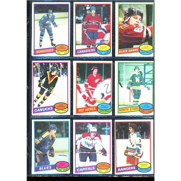 1980-81 OPC O-Pee-Chee Lot Of 9 Vintage Cards Various Teams & Players