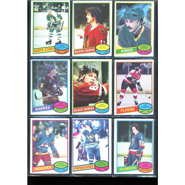 1980-81 OPC O-Pee-Chee Lot Of 9 Vintage Cards Various Teams & Players