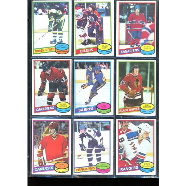 1980-81 OPC O-Pee-Chee Lot Of 9 Vintage Cards Various Teams & Players