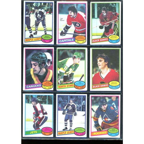 1980-81 OPC O-Pee-Chee Lot Of 9 Vintage Cards Various Teams & Players