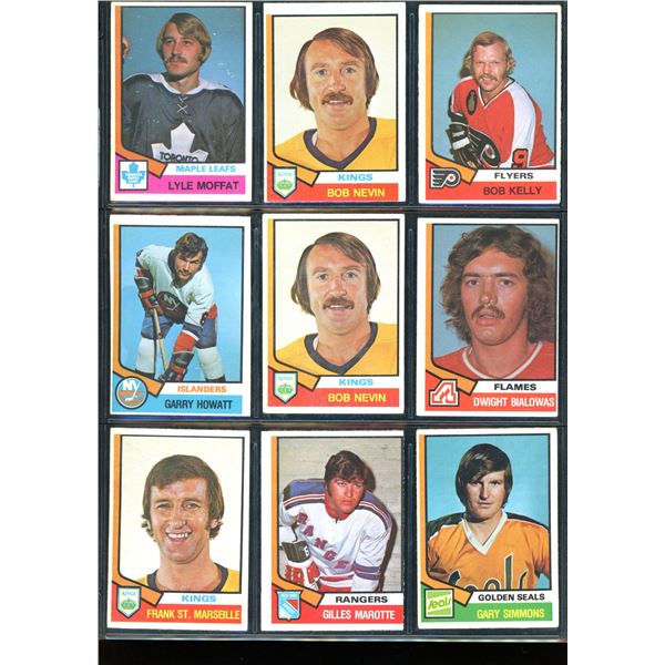 1974-75 OPC O-Pee-Chee Lot Of 9 Vintage Cards Various Teams & Players