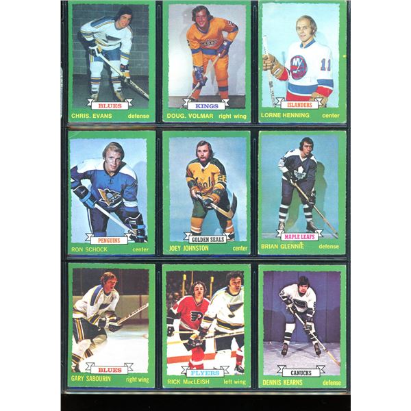 1973-74 OPC O-Pee-Chee Lot Of 9 Vintage Cards Various Teams & Players
