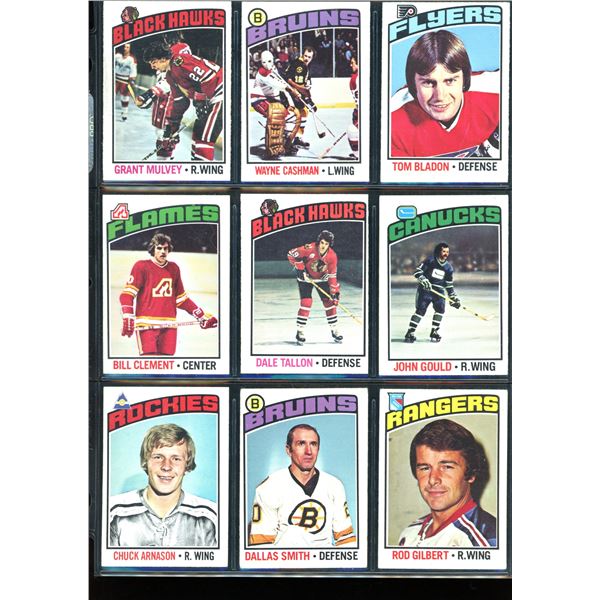 1976-77 OPC O-Pee-Chee Lot Of 9 Vintage Cards Various Teams & Players