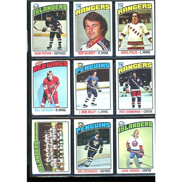 1976-77 Topps Lot Of 9 Cards Various Players