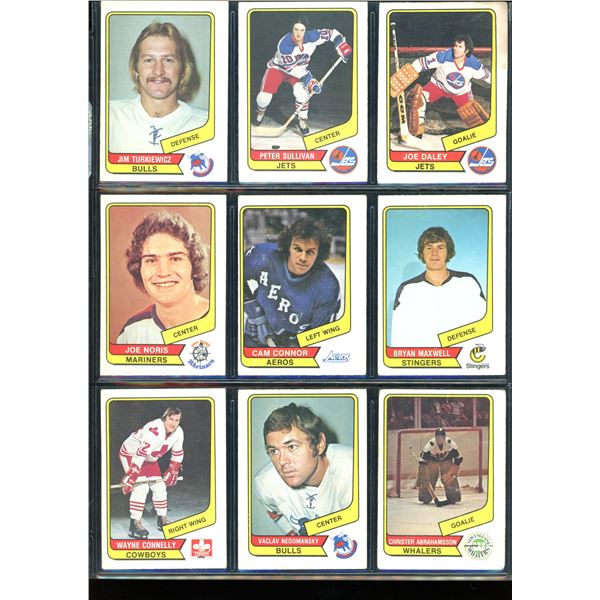 1976-77 O-Pee-Chee WHA  Lot Of 9 Cards Various Players