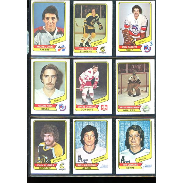 1976-77 O-Pee-Chee WHA  Lot Of 9 Cards Various Players