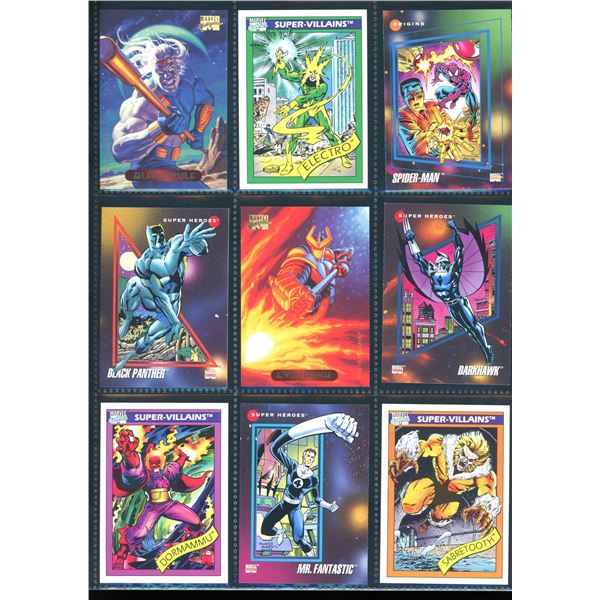 Lot Of 9 Various Marvel Collector Cards