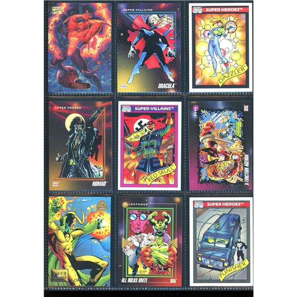 Lot Of 9 Various Marvel Collector Cards