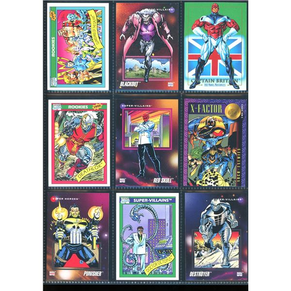 Lot Of 9 Various Marvel Collector Cards