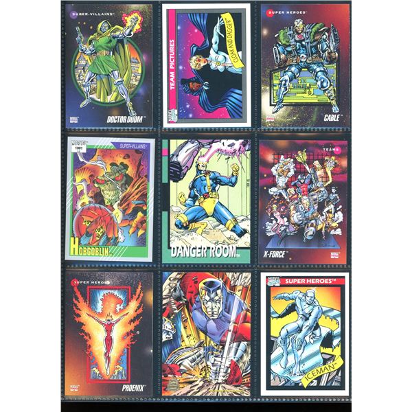 Lot Of 9 Various Marvel Collector Cards